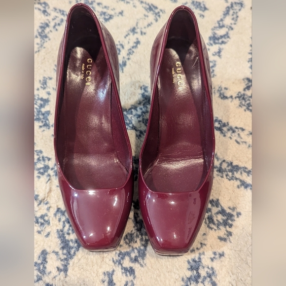 Burgundy Gucci Pumps Size 37 - excellent condition - Picture 2 of 7